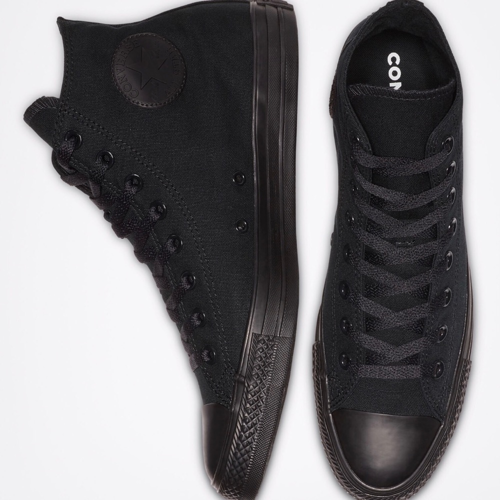ALL BLACK HIGH TOP CONVERSE